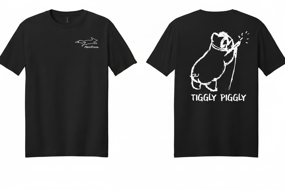Fox & Stahl Tiggly Piggly - Black with White Print