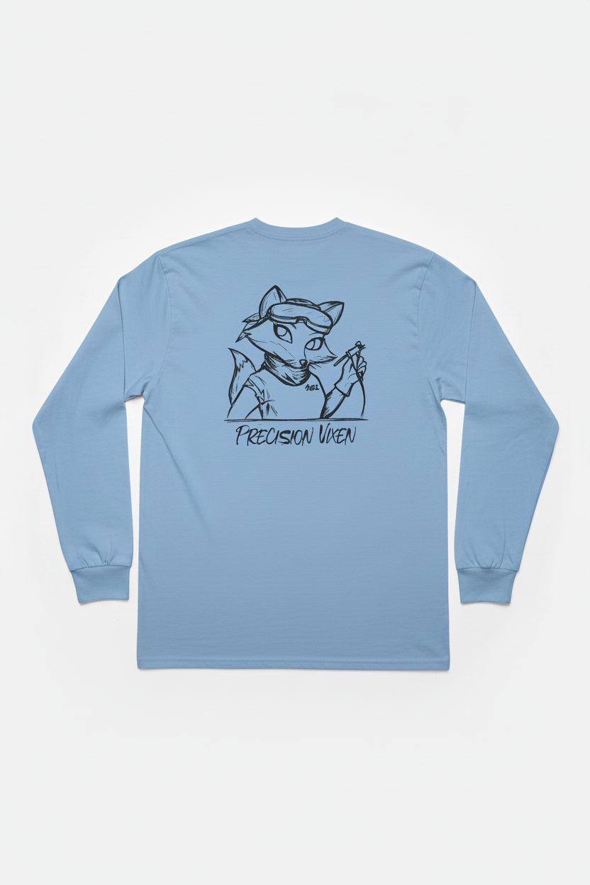 Precision Vixen Long Sleeve - Back Light Blue